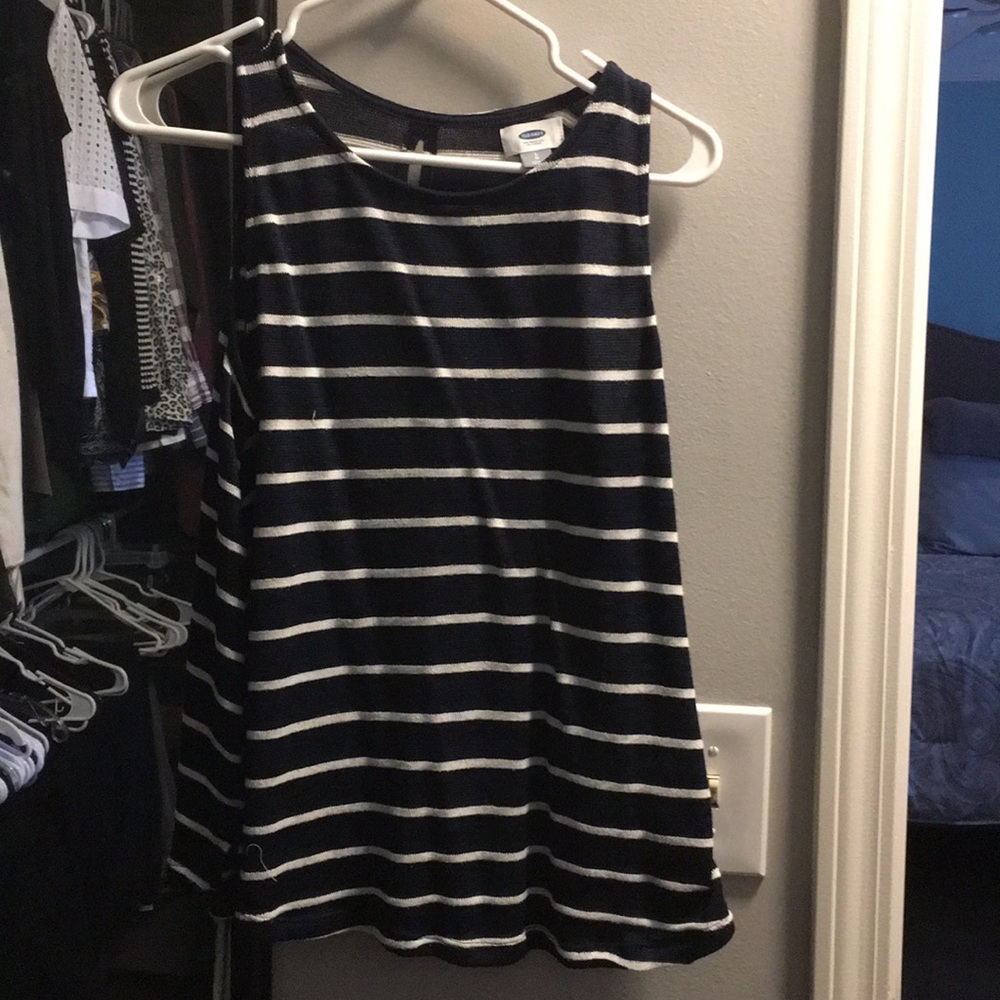 Navy strip top